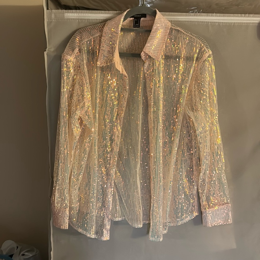 Pink sequin shirt